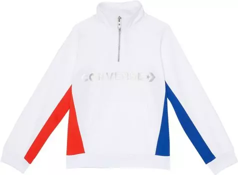 Толстовка Converse Color-Block 1/4 Zip, белый