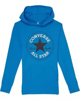 Толстовка Converse Kids Long Sleeve Hooded Chuck Patch Graphic T-Shirt, цвет Blue Hero