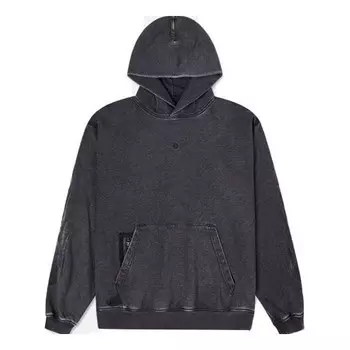 Толстовка Converse Retro Washed Printing Loose Fleece Couple Style Black, черный