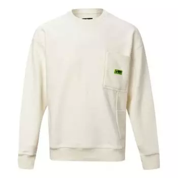 Толстовка Converse Round-neck Long-sleeve Sweater Men White, цвет creamy