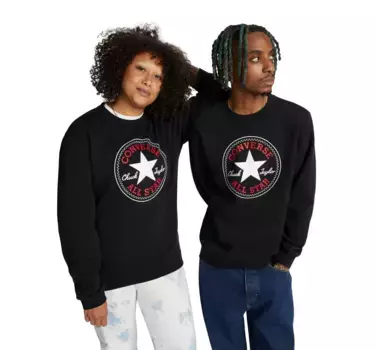 Толстовка Converse "UNISEX ALL STAR PATCH BRUSHED BACK", черный