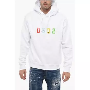 Толстовка Cool Fit с капюшоном и тисненым логотипом Dsquared2, White