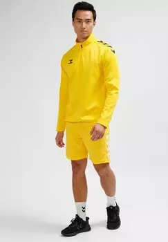 Толстовка CORE HALF ZIP Hummel, неоновый желтый