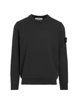 Толстовка Core из флиса с круглым вырезом Stone Island, черный