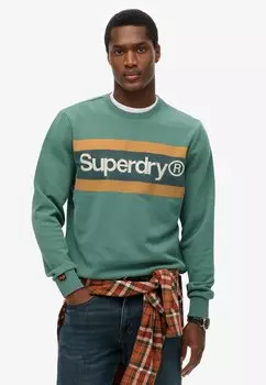 Толстовка CORE LOGO CREW Superdry, зеленый