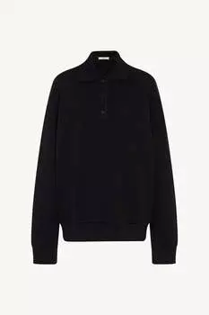 Толстовка Corzas из кашемира и хлопка The Row, черный