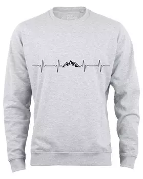 Толстовка Cotton Prime Berge Pulsschlag Berge, серый меланж