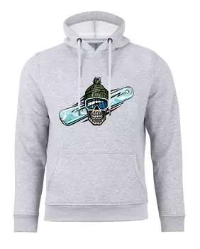 Толстовка Cotton Prime Kapuzen Skull on Snowboarding, серый