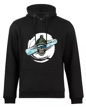 Толстовка Cotton Prime Kapuzen Skull on Snowboarding, черный