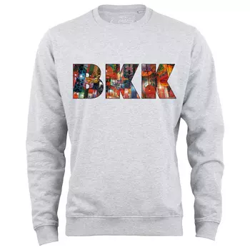 Толстовка Cotton Prime Skyline Bangkok Weltenbummler Kollektion, серый меланж