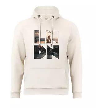 Толстовка Cotton Prime Skyline Hoodie London Weltenbummler Kollektion, песочный