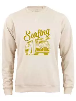 Толстовка Cotton Prime Sweatshirt Surfing Time, бежевый