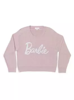 Толстовка Cozychic Barbie для маленьких девочек и девочек Barefoot Dreams, роза