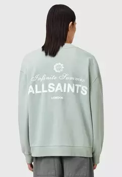 Толстовка CREW AllSaints, зеленый
