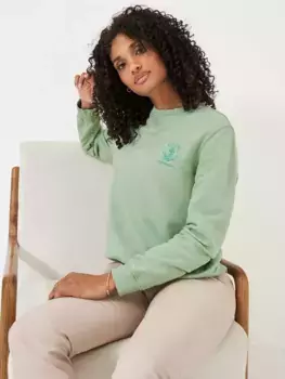 Толстовка Crew Clothing Pigment Dyed Crew Neck, цвет light/green