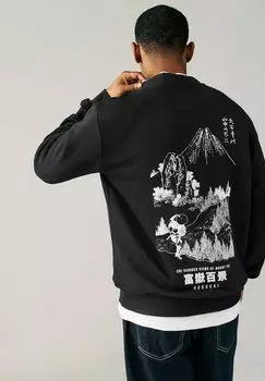 Толстовка CREW FIT - HOKUSAI GRAPHIC Next, серый