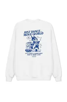 Толстовка CREW JUST DANCE CAT MUSIC UNISEX Kaotiko, кремовый