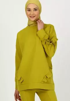 Толстовка Crew Neck Benin Modanisa, зеленый