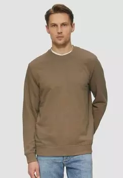 Толстовка CREW NECK MIT LOGO-STICKEREI s.Oliver, бежевый