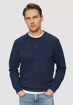 Толстовка CREW NECK MIT LOGO-STICKEREI s.Oliver, темно-синий