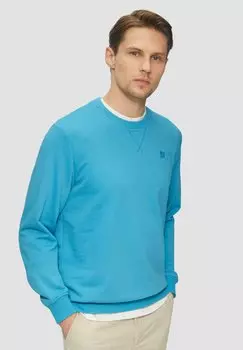 Толстовка CREW NECK MIT LOGO-STICKEREI s.Oliver, бирюзовый