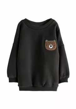 Толстовка CREW NECK REGULAR FIT Next, черный