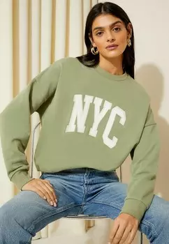 Толстовка CREW NECK SLOGAN Friends Like These, зеленый