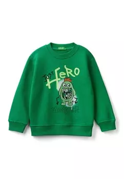Толстовка CREW NECK United Colors of Benetton, зеленый