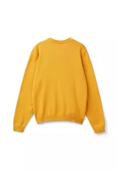 Толстовка CREW NECK WITH EMBROIDERED LOGO United Colors of Benetton, желтый