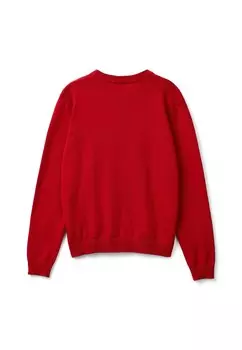Толстовка CREW NECK WITH EMBROIDERED LOGO United Colors of Benetton, красный