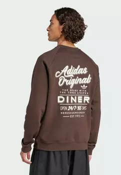 Толстовка CREWNECK adidas Originals, темно-коричневый