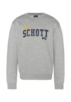 Толстовка CREWNECK Schott, светло-серый