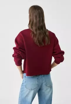 Толстовка CROPPED Stradivarius, Бордо