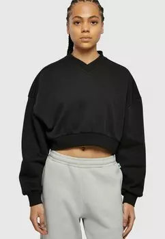 Толстовка CROPPED V-NECK Urban Classics, цвет black