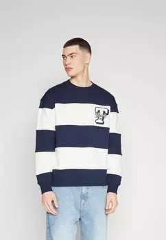 Толстовка Cut & Sew Letter Crew Tommy Jeans, цвет dark night navy