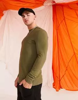 Толстовка цвета хаки ASOS DESIGN