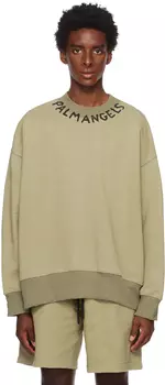 Толстовка цвета хаки с эффектом потертостей Palm Angels