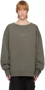 Толстовка цвета хаки с вышивкой Maison Margiela