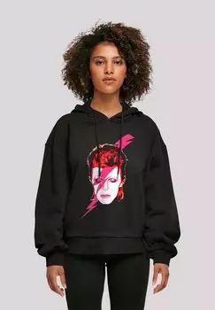 Толстовка DAVID BOWIE ALADDIN SANE LIGHTNING BOLT - Hoodie F4NT4STIC, черный