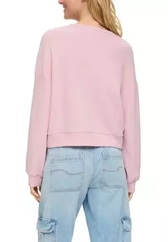 Толстовка DE COUPE CARRE TEXTURE QS, светло-розовый