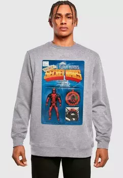 Толстовка DEADPOOL SECRET WARS ACTION FIGURE CREWNECK ABSOLUTE CULT, светло-серый