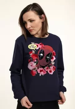Толстовка DEADPOOL WHAT IS THIS Marvel, темно-синий