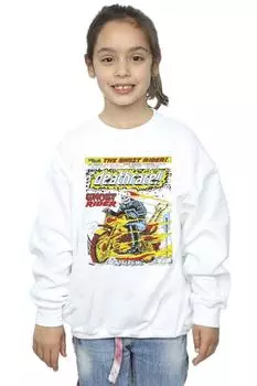 Толстовка Deathrace с грудью Ghost Rider Marvel, белый