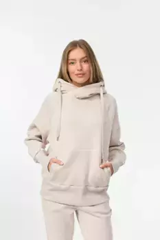 Толстовка Decay с капюшоном и изящным принтом спереди, цвет Stein