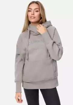 Толстовка Decay с капюшоном и изящным принтом спереди, серый