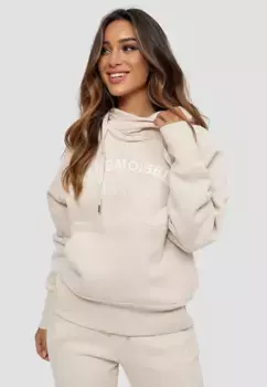 Толстовка Decay с капюшоном и изящным принтом спереди, бежевый