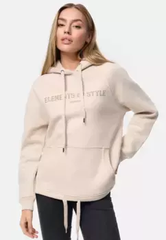 Толстовка Decay с капюшоном, тонким принтом и практичной кулиской, цвет Ecru