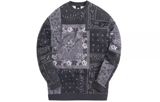 Толстовка Deconstructed Bandana Crewneck KITH, черный