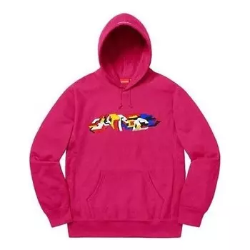 Толстовка delta logo hooded sweatshirt 'fuchsia' Supreme, розовый