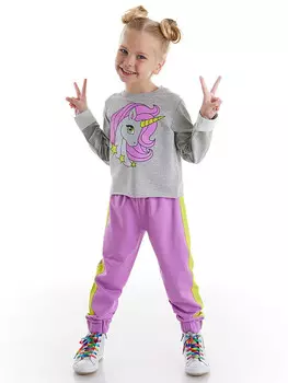 Толстовка Denokids, цвет grau/rosa